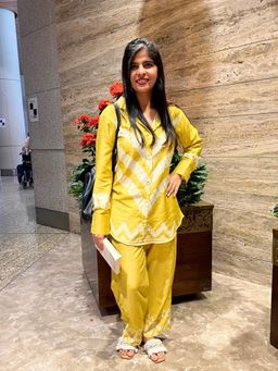 Ishnya - Sehaj-Pineapple Yellow Co-Ord (Set of 2)