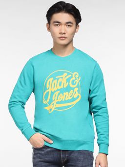 Jack & Jones - Blue Logo Print Sweatshirt
