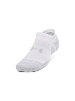 Under Armour - Unisex Performance Tech White No Show Socks (Pack of 3) (L)