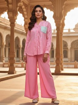 Ishnya - Phuljari- Petal Pink Tunic with Palazzo