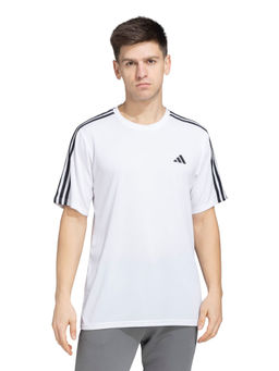 adidas - TR-ES BASE 3S T Men White Sports T-Shirt