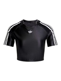 adidas Originals - TEAMGEIST TOP Women Black Sports Cropped T-shirt
