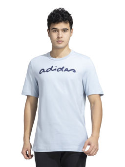 adidas - ADI SPW EMB T Men Blue Sports T-Shirt