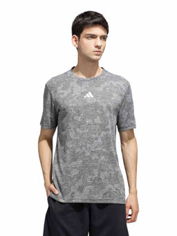 adidas - ADI TRN AOP T Men Grey Sports T-Shirt