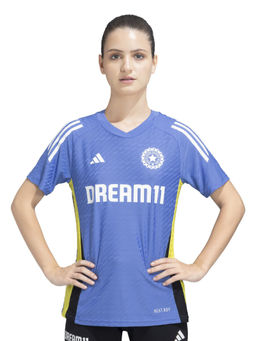 adidas - TRN JSY H/S W Women Blue Sports Jerseys