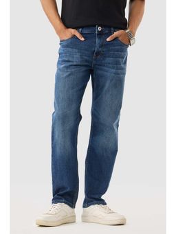 Snitch - Blue Solid Regular Fit Jeans