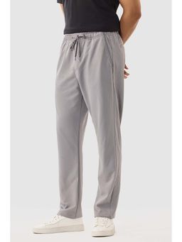Snitch - Grey Solid Regular Fit Trackpant