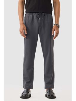 Snitch - Charcoal Solid Regular Fit Trackpant