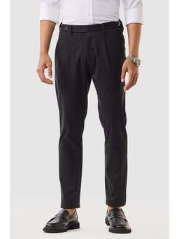 Snitch - Black Solid Slim Fit Trouser