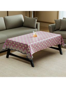 Kuber Industries - Pink Plastic 4 Seater Table Cover