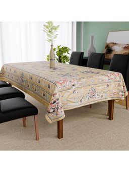 Kuber Industries - Brown Plastic 6 Seater Table Cover