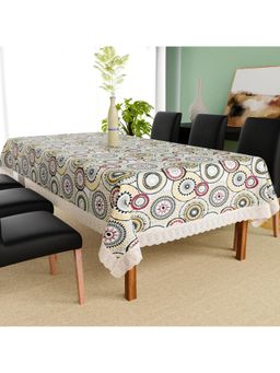 Kuber Industries - White Plastic 6 Seater Table Cover