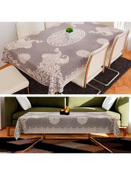 Kuber Industries - Brown Cotton Table Cover (Pack of 2)