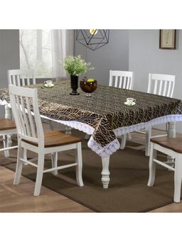 Kuber Industries - Black Plastic 6 Seater Table Cover