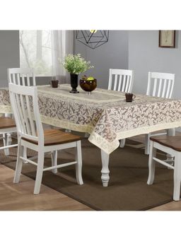 Kuber Industries - Maroon Cotton 6 Seater Table Cover