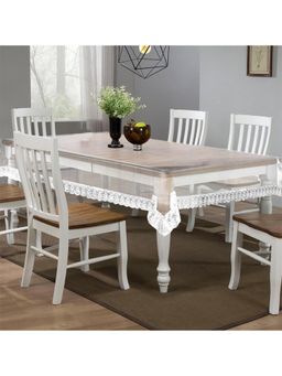 Kuber Industries - White Plastic 6 Seater Table Cover