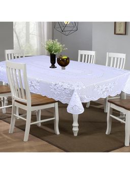Kuber Industries - White Cotton Table Cover