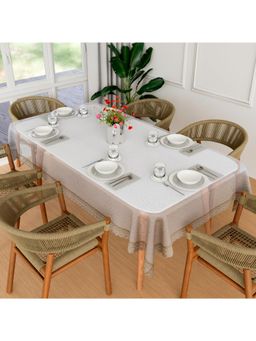 Kuber Industries - White Plastic 6 Seater Table Cover