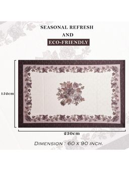 Kuber Industries - Brown Cotton Table Cover