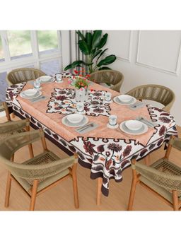 Kuber Industries - Brown Cotton Table Cover