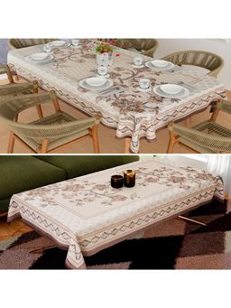 Kuber Industries - Brown Cotton Table Cover (Pack of 2)