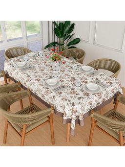 Kuber Industries - Cream Cotton Table Cover