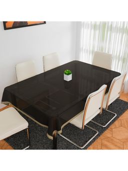Kuber Industries - Black Plastic 6 Seater Table Cover