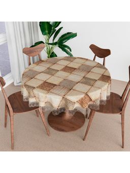 Kuber Industries - Brown Plastic 4 Seater Table Cover