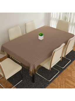 Kuber Industries - Brown Plastic 6 Seater Table Cover