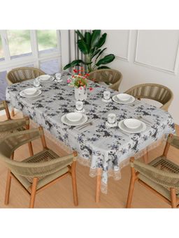 Kuber Industries - Grey Plastic 6 Seater Table Cover