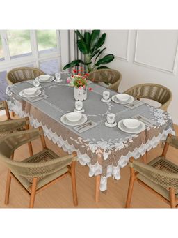 Kuber Industries - White Plastic 6 Seater Table Cover