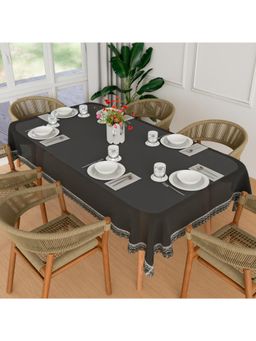 Kuber Industries - Black Plastic 6 Seater Table Cover