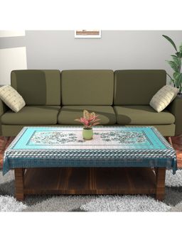 Kuber Industries - Blue Plastic 4 Seater Table Cover