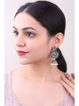 GRIIHAM - Silver Oxidised Cute Earrings