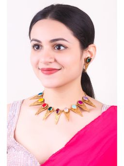GRIIHAM - Gold Plated Elegant Necklace Set