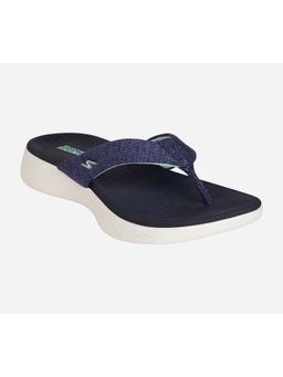 SKECHERS - Women On-The-Go 600 - Preferred Navy Aqua Casual Slippers