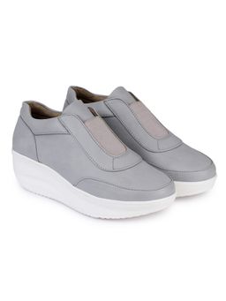 VALIOSAA - Grey Solid-Plain Sneakers