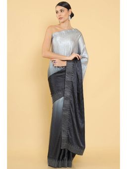 Soch - Grey & Black Satin Embellished Sequined with Unstitched