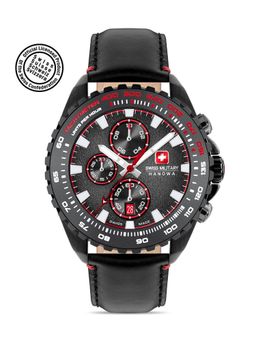 Swiss Military Hanowa - Men Black Round Dial Analog Watch - SMWGC0001832