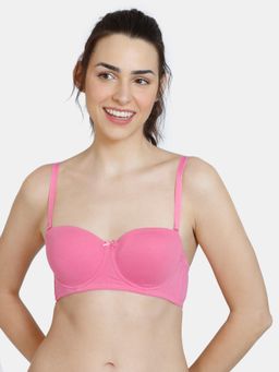 Zivame - Padded Wired 3/4th Coverage Strapless Bra - Ibis Rose - Pink