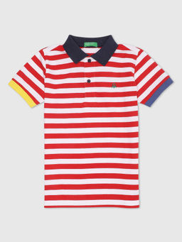 United Colors of Benetton - Boys Short Sleeve Stripe Polo
