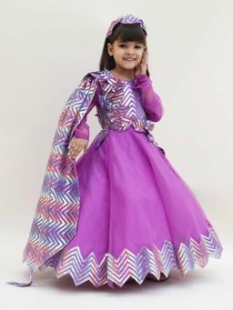 Fayon Kids - Purple Zig Zag Gown
