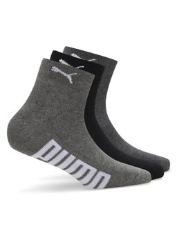 Puma - Unisex Solid Cotton Multi-Color Socks (Pack of 3)