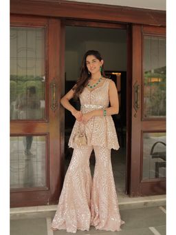 Twenty Nine - Meher Taluja In Our Mirrorwork Scallop Bell Bottom Pant