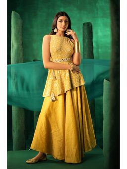 Twenty Nine - Organza Flared Sharara Yellow