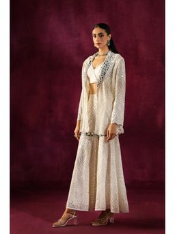 Twenty Nine - Lace Mirrorwork Embellished Sharara