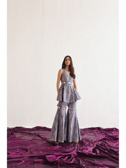 Twenty Nine - Purple Sharara with Mirrorwork