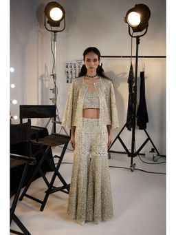 Twenty Nine - White Sharara with Mirrorwork