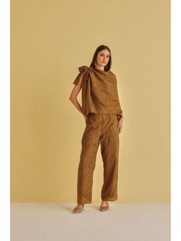 Twenty Nine - Brown Crushed Bandhani Pant