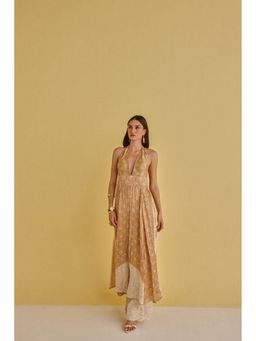 Twenty Nine - Brown Shibori Bandhani Slit Pant